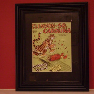 Vintage Clemson-So. Carolina 1968 Official football program print