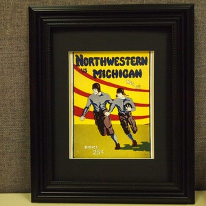 Vintage Northwestern-Michigan Official football program print ready for framing