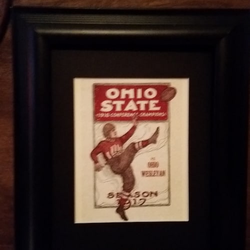 Vintage 1916 Ohio State Season Football Program Print Etsy