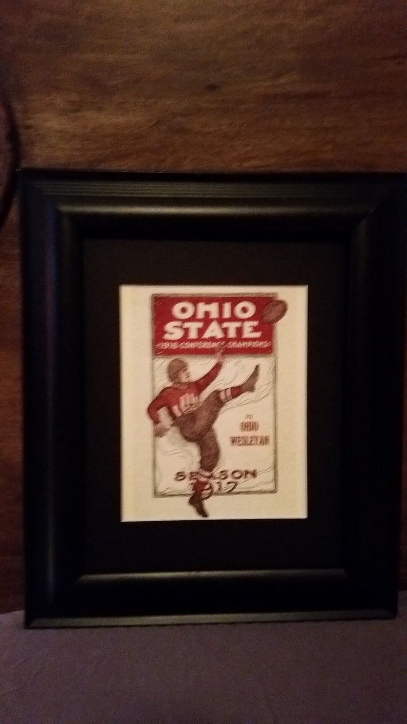 Vintage 1917 Ohio State Vs Ohio Wesleyan Official Football Program