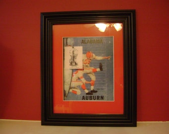 Vintage 1960 Alabama-Auburn Official football program print ready for framing