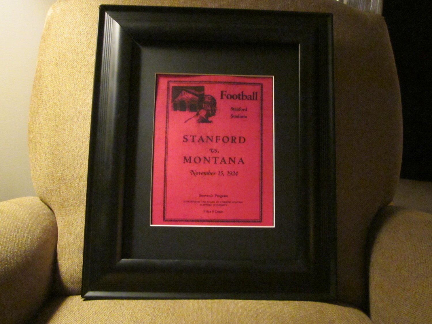 Vintage 1924 Stanfordmontana Football Program Print Etsy