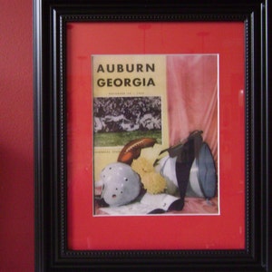Vintage 1953 Auburn-Georgia Official football program print ready for framing
