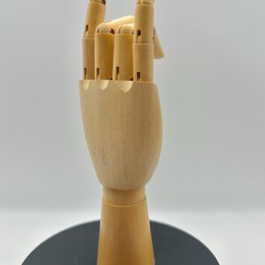 Vintage Wooden Articulated Artist Hand | 6.75” Posable Drawing Mannequin | Wooden Display | Art Studio Decor