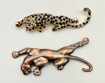 Panther Brooch – Brushed Copper Big Cat