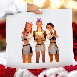 Kpop Demon Hunter PNG SVG, Camiseta de Grupo de Ídolos Kpop, Design PNG Huntrix, Bandas Saja Boys Girls PNG, Fãs de Huntrix, Download Digital imagem 8