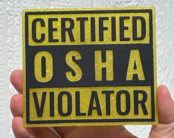Certified Osha Violator Funny Car Air Freshener, Freshie