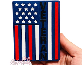 Veteran US Flag Car Air Freshener, Freshie
