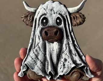 Highland Cow Ghost 3D Car Air Freshener, Freshie