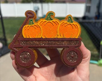 Pumpkins In A Wagon Car Air Freshener, Freshie
