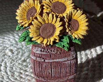 Sunflower Barrel 3D Car Air Freshener, Freshie