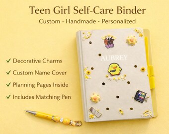 Cuaderno de autocuidado para adolescentes, diario, establecimiento de metas y planificador de atención plena
