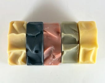 Set de regalo de jabones artesanales / Colección de 5 jabones esenciales / Cuidado de la piel natural mediante proceso en frío / Regalo de spa