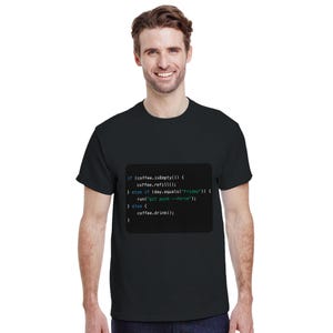 Java Coffee Code Tee-Shirt– Funny Programmer Gift, Tech Office Decor image 5