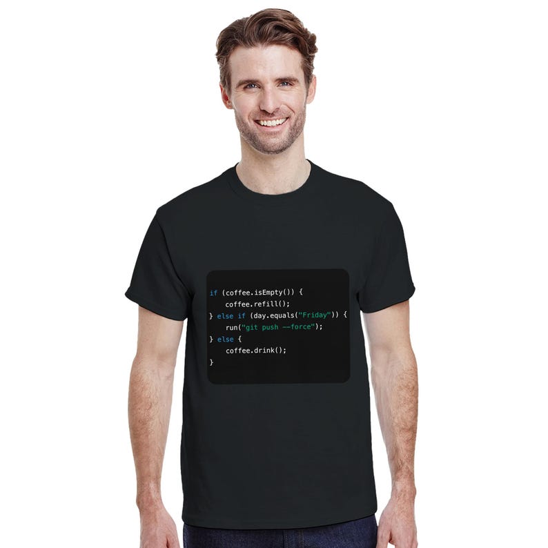 Java Coffee Code Tee-Shirt– Funny Programmer Gift, Tech Office Decor image 5