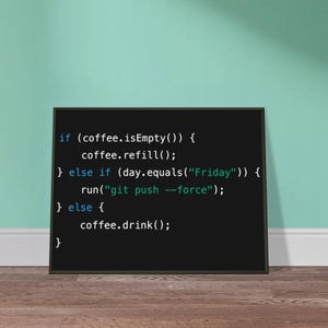Java Coffee Code Art Print – Funny Programmer Gift, Tech Office Decor image 18