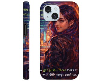 Git Push Force Phone Case – Developer Humor Tech Nerd Cover