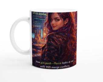 Lustige Git Push Force Tasse – Programmierer Kaffeetasse
