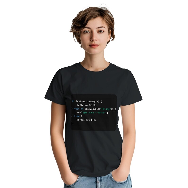 Java Coffee Code Tee-Shirt– Funny Programmer Gift, Tech Office Decor image 11