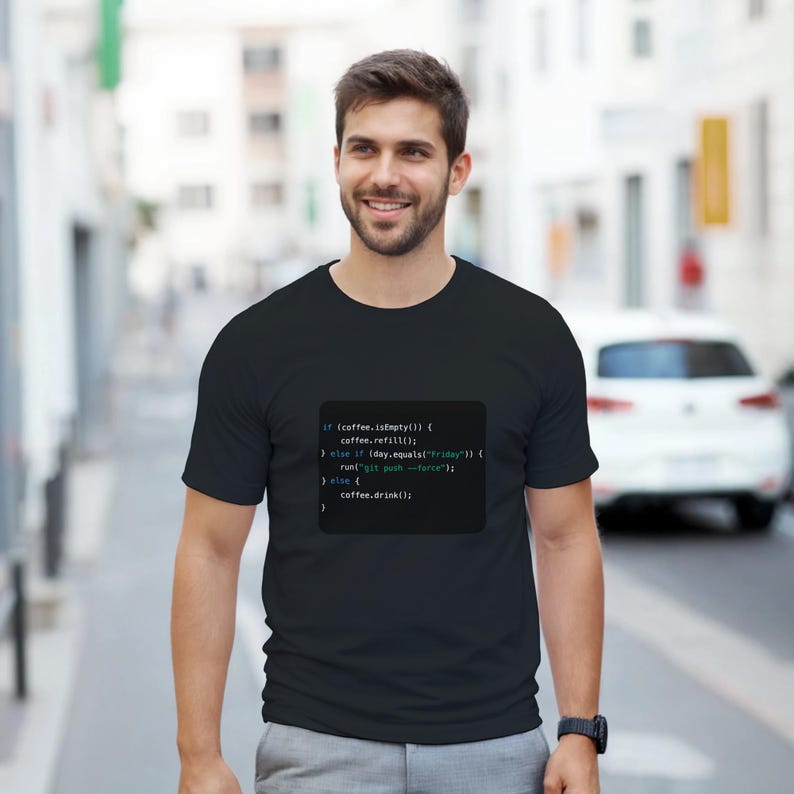 Java Coffee Code Tee-Shirt– Funny Programmer Gift, Tech Office Decor image 14