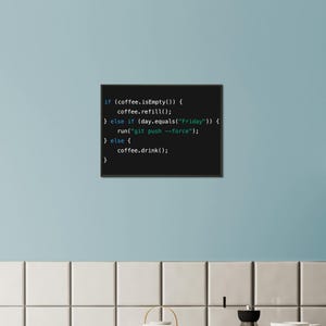 Java Coffee Code Art Print – Funny Programmer Gift, Tech Office Decor image 3