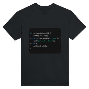 Java Coffee Code Tee-Shirt– Funny Programmer Gift, Tech Office Decor image 16