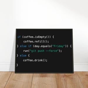 Java Coffee Code Art Print – Funny Programmer Gift, Tech Office Decor image 10