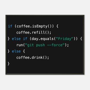 Java Coffee Code Art Print – Funny Programmer Gift, Tech Office Decor image 5