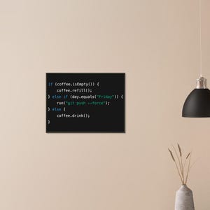 Java Coffee Code Art Print – Funny Programmer Gift, Tech Office Decor image 8