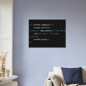 Java Coffee Code Art Print – Funny Programmer Gift, Tech Office Decor image 13