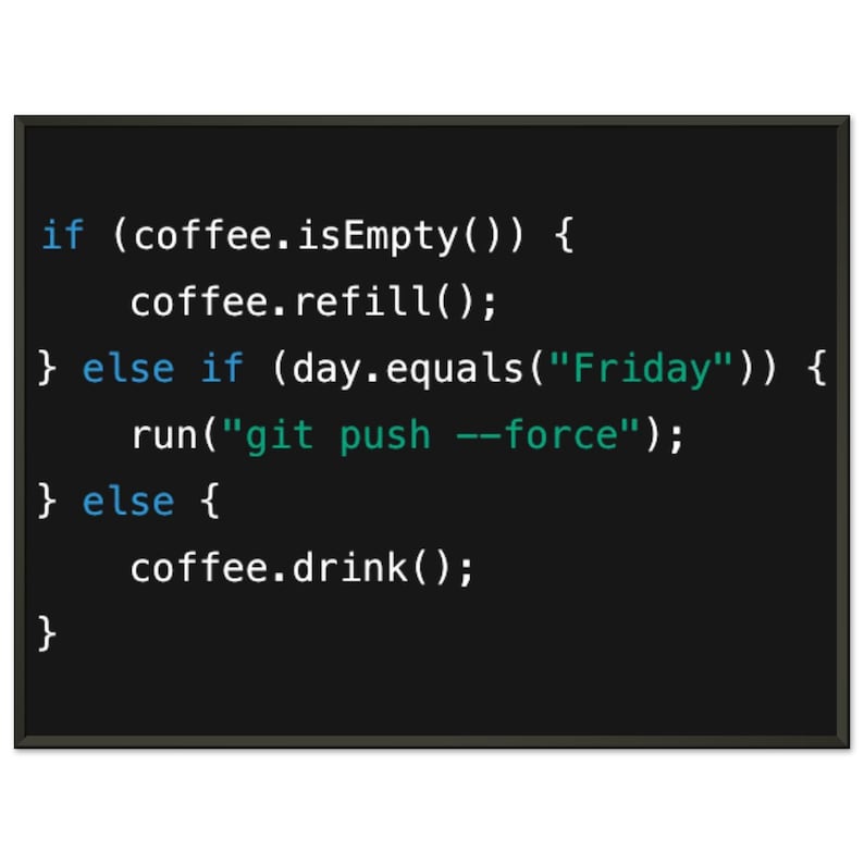 Java Coffee Code Art Print – Funny Programmer Gift, Tech Office Decor image 1