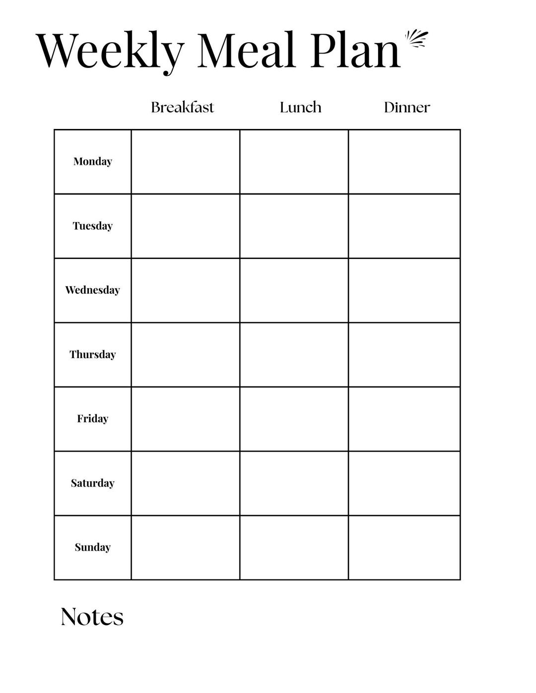 Weekly Meal Planner Printable | Busy Mom Meal Planning Sheet | Family ...
