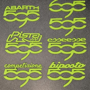 Abarth 595 & 695 Dashboard Logo Replacement. Customization available