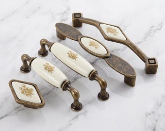 Vintage Cabinet Handles Drawer Pulls Decorative Furniture Hardware Kitchen Cabinet Pulls Dresser Drawer Hardware Cupboard Door Upgrade