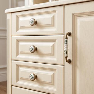 Vintage Cabinet Handles Drawer Pulls Decorative Furniture Hardware Kitchen Handles Ceramic Style Pulls Dresser Handles Cabinet Hardware