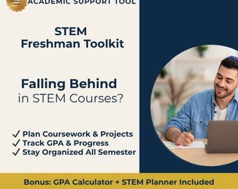 Academische toolkit STEM eerstejaars | GPA-calculator, studiegids, planner (digitale download)