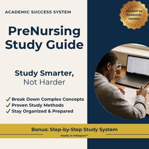 Pre-Nursing Study Guide | GPA Improvement, Study System (Digital Download)