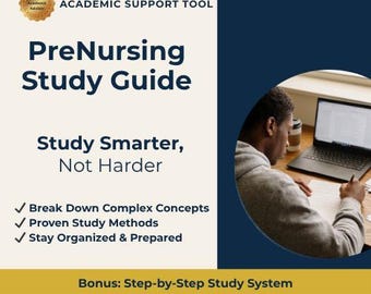 Pre-Nursing Study Guide | GPA Improvement, Study System (Digital Download)