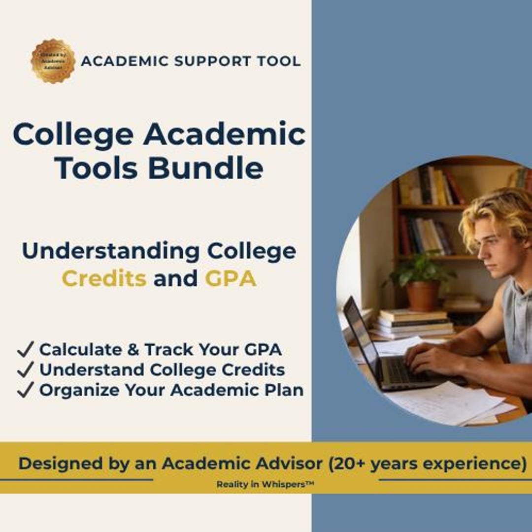 Academic Tools Bundle | GPA Guide + Understanding College Credits + GPA ...