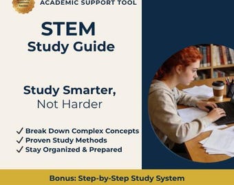 STEM Study Guide | Study Smarter, Improve GPA (Digital Download)