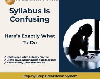 Syllabus Breakdown Tool | Understand Assignments, Deadlines, Expectations (Digital Product)