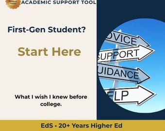First-Gen Student College Success Cards | Advice, Support, Guidance (Digital Download)