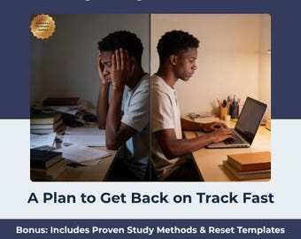 College Panic Guide | Study Skills Workbook for Overwhelmed Students (Digital Download)