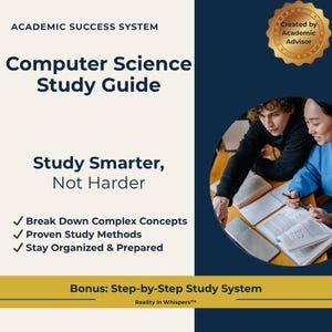 Computer Science Study Guide | Study Smarter, Improve GPA (Digital Download)