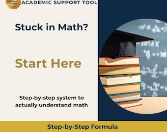 Step-by-Step Math Study Guide | Problem Solving System (Digital Download)