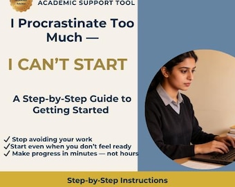 Procrastination Guide for Students | Stop Procrastinating | Study Help | Academic Motivation | ADHD Study Support
