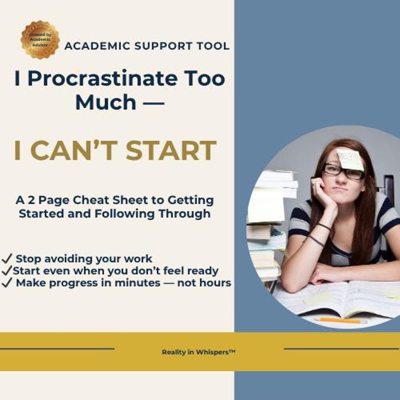 Procrastination Cheat Sheet for Students | Stop Procrastinating | Study ...