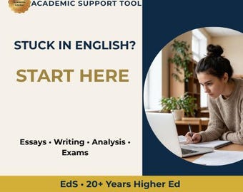 English Study System | Essay Writing Guide, Literary Analysis (Digital Download)