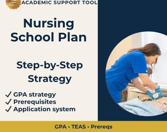 Blauwdruk pre-verpleegkundige opname | Strategiegids verpleegschool, GPA & TEAS-planningssysteem | Digitaal iPad-werkboek