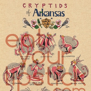 アーカンソー州の有名な未確認生物 8 x 10 プリント